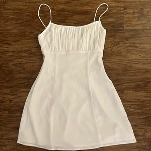 *NEVER WORN* REVOLVE Superdown White Ruched Mini Short Dress